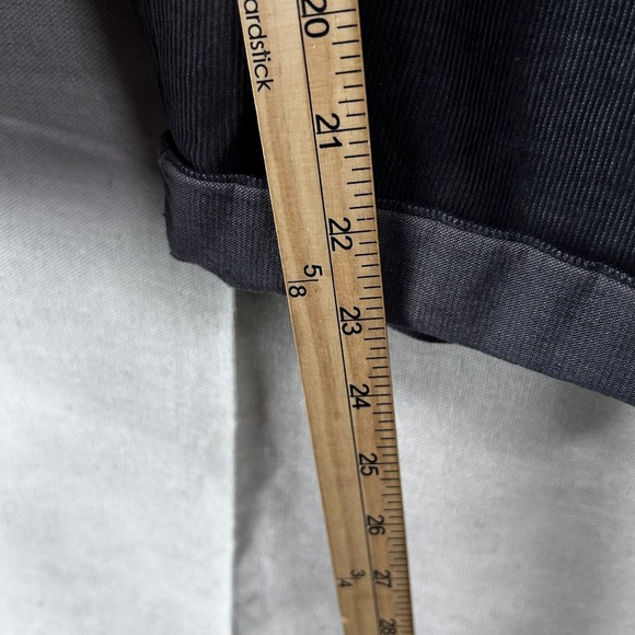 Aerie Charcoal Grey Corduroy Relaxed Overalls Large Bib Pocket Straight Leg - Picture 7 of 9